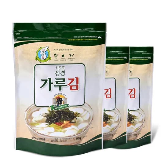 성경식품 지도표 재래식 가루김 70g 3봉