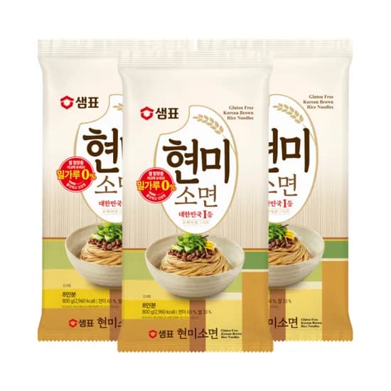 샘표 현미쌀소면 800g 3개
