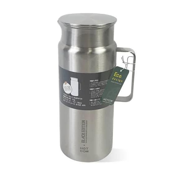 핫콤 냉장고 물병 블랙에디션, 스텐, 1.85L, 1개