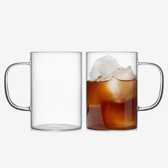 틸하우스 내열유리 머그컵 투명 400ml 2개