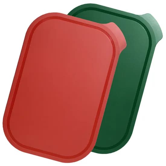 애슬라 칼집 안나는 4T 양면 항균 TPU 도마, 중형, 크림슨레드 1개 + 캐슬턴그린 1개, 2개