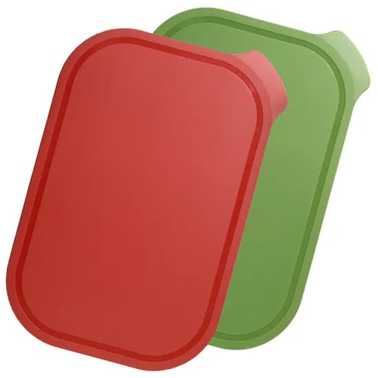 애슬라 칼집 안나는 4T 양면 항균 TPU 도마, 중형, 크림슨레드 1개 + 올리브그린 1개, 2개