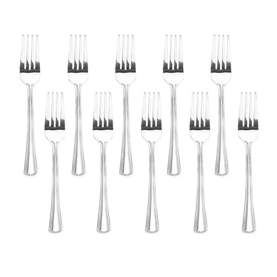 키친왕 스테인레스 디저트 포크, 실버, 10개