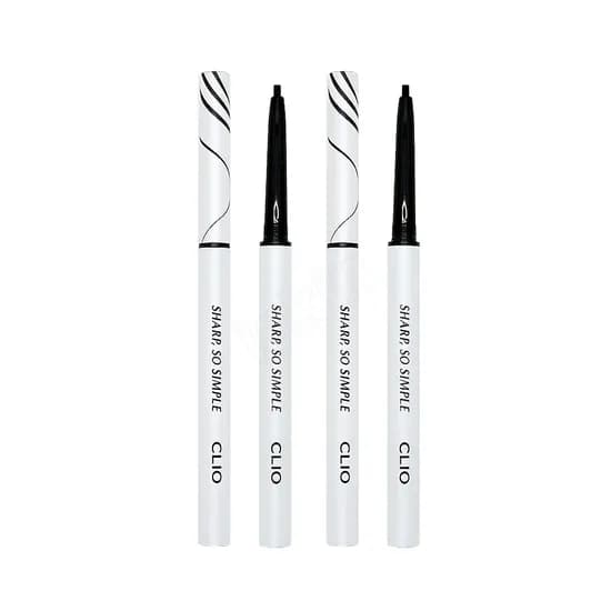 클리오 샤프 쏘 심플 워터프루프 펜슬라이너, 1호 블랙, 0.14g, 2개