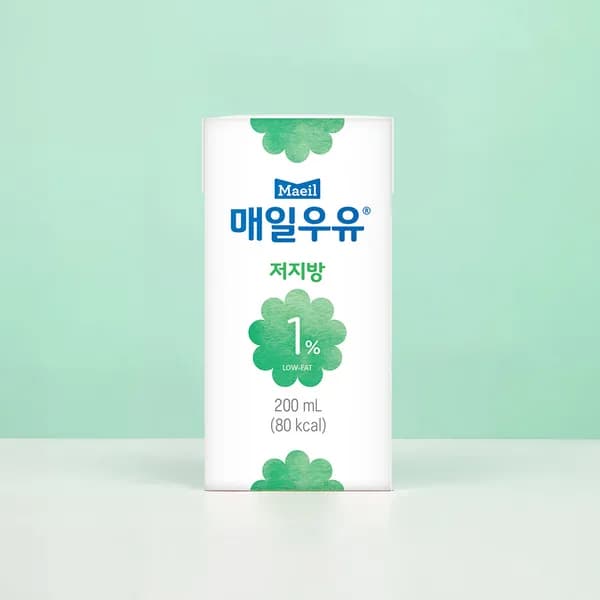 매일유업 매일우유 멸균 저지방 1% 200ml 24팩
