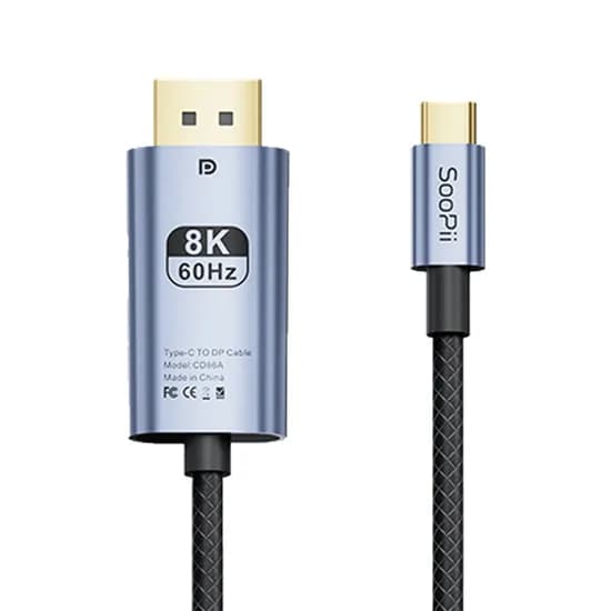 Soopii USB C to DP 1.4 8K HDR 미러링 케이블 CD86A 1m 1개