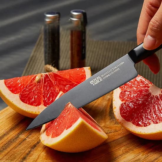 로얄테이블 넌스틱 스테인리스 블랙라벨 과도 과일칼, 블랙, 23.5cm, 1개