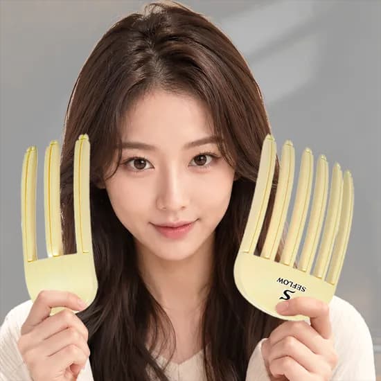 세플로 헤어 뿌리 볼륨 집게 2종, 베이지, 1세트