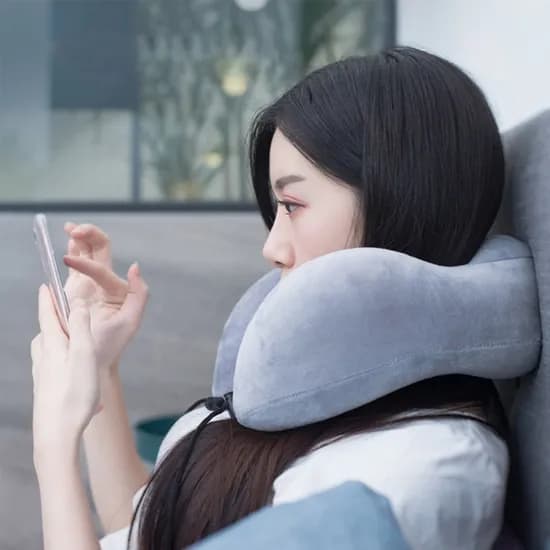 라이크미 여행용 메모리폼 목쿠션 베개, LM-0094, 바이올렛, 1개