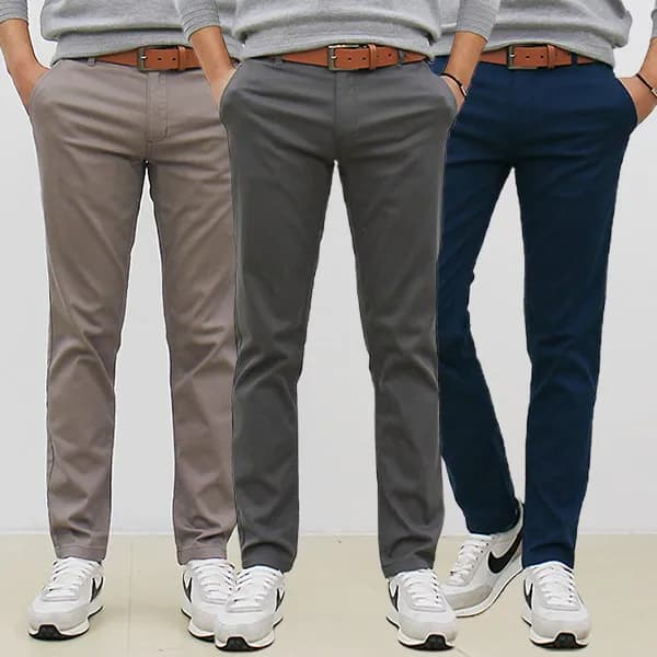 남자 치노 스판 일자핏 빅사이즈 면바지 네이비 30(M) 1개 19,900원