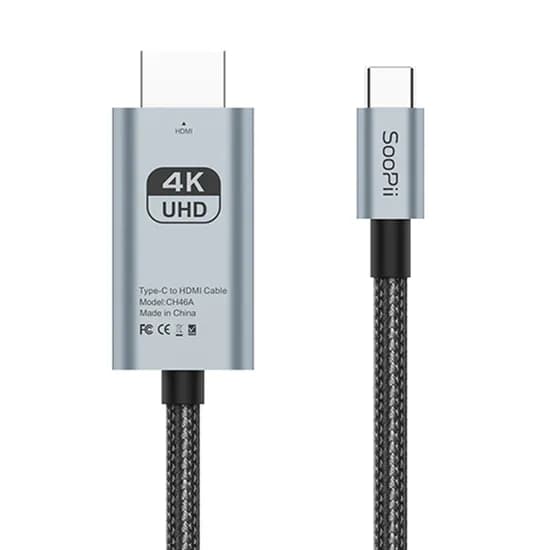 Soopii USB C to HDMI 2.0 4K HDR 케이블 CH46A 1M 1개