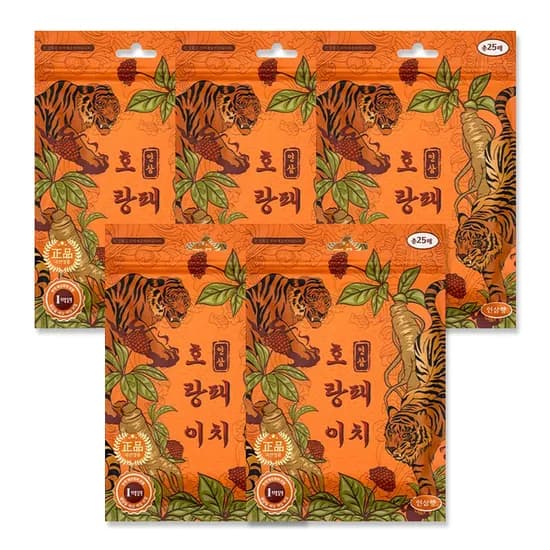 인삼 호랑이 패치 25매 5팩