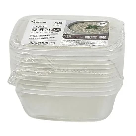 리담 죽용기, 900ml, 5개입, 1개