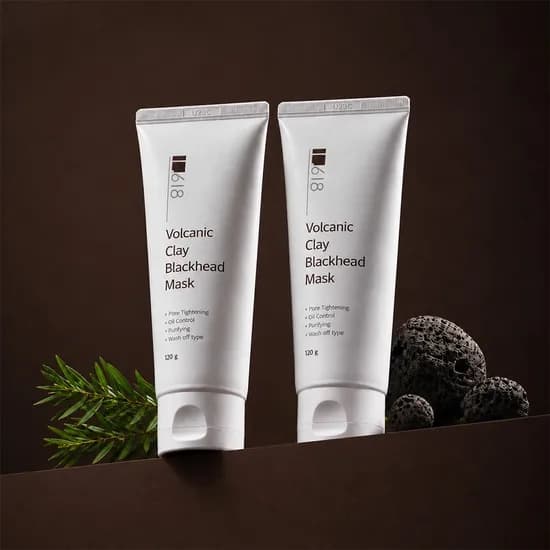화산송이 클레이 블랙헤드 마스크, 120g, 2개