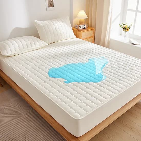 베오라 스퀘어 퀼팅 침대 방수커버, 그레이, SS(110x200cm), 1개