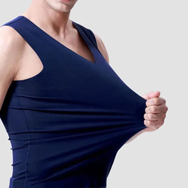심리스 V넥 남성 쿨나시 5XL 4장