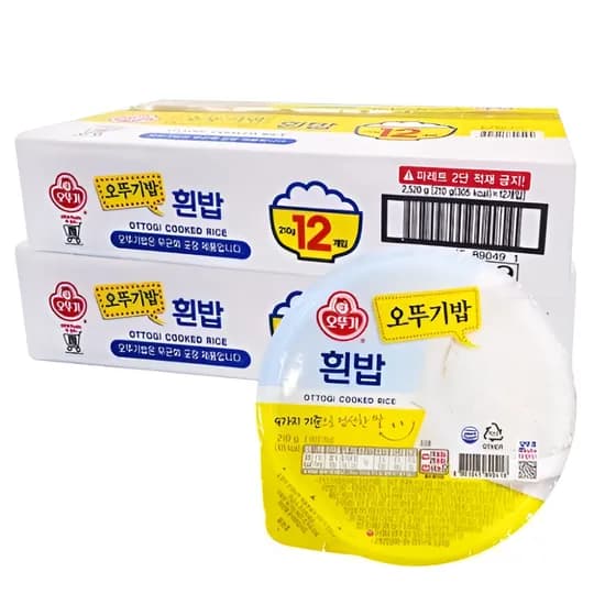오뚜기밥 흰밥, 210g, 24개