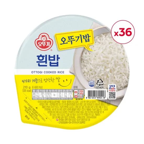 오뚜기 오뚜기밥, 210g, 36개