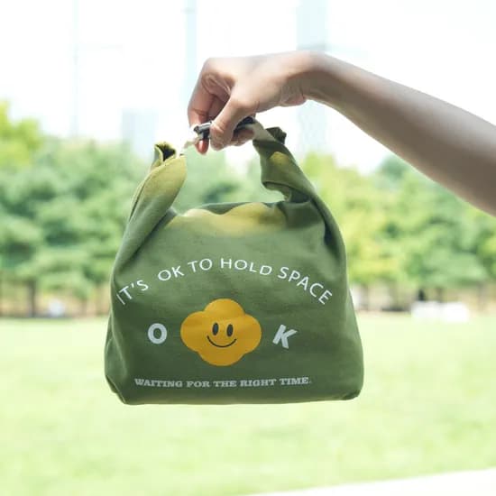 이뿜미뿜 도시락 가방 보온 보냉백 미니 보냉 런치백 그린 one size 1개