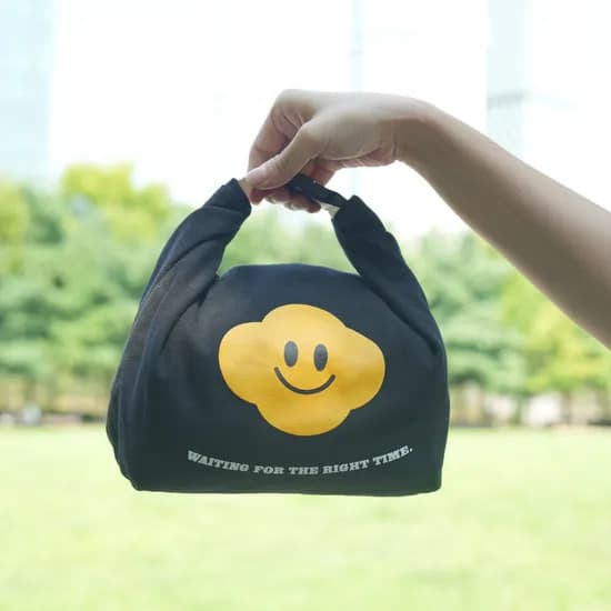 이뿜미뿜 도시락 가방 보온 보냉백 미니 보냉 런치백 블랙 one size 1개
