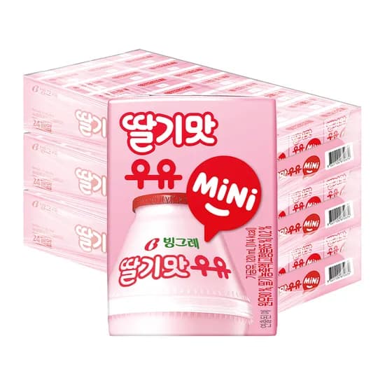 빙그레 멸균우유, 딸기맛, 120ml, 72개