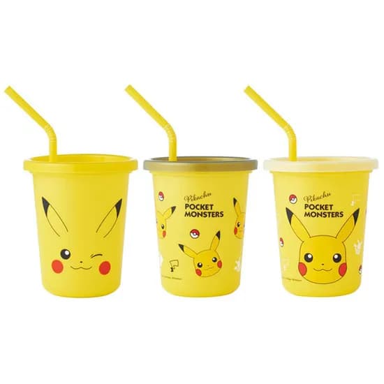 포켓몬스터 피카츄 빨대컵 3p, 노랑, 320ml, 1세트