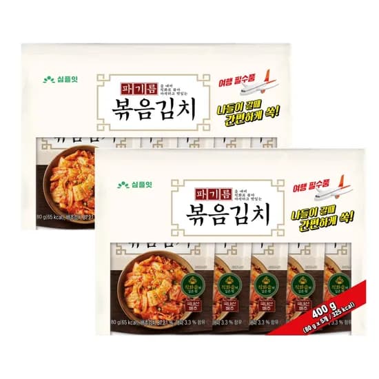 심플잇 파기름 볶음김치 80g 10개