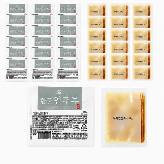 한둘 연두부 유자간장소스 125g 18개