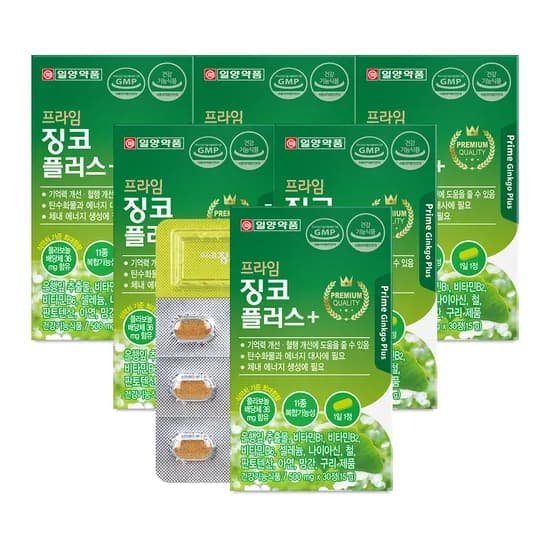 일양약품 프라임 징코 플러스 30정 6박스