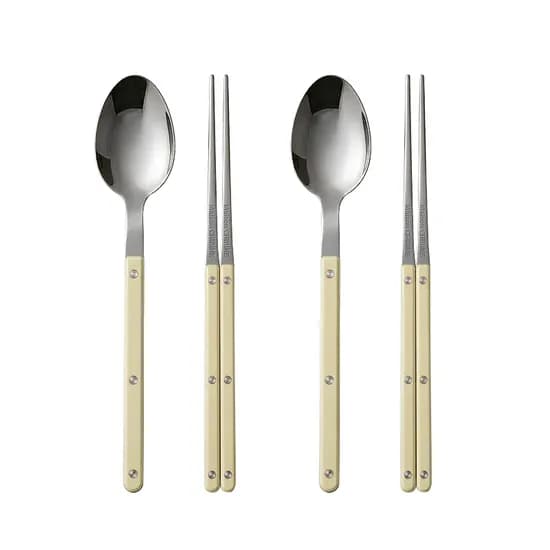 메종치비네 브렌치데이 커트러리, 라이트카키, 2인용, 1세트