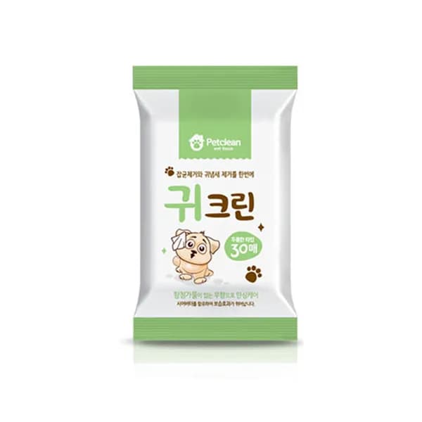 펫크린 반려동물 귀크린 물티슈 30매 4개 9,900원