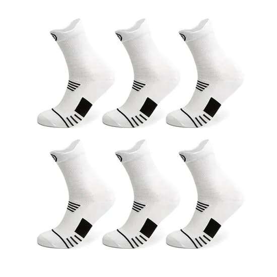 엘리트 3D 입체 쿠션 발목보호 기능성 스포츠 양말, 소프트쿨, 중목, 화이트, 10켤레