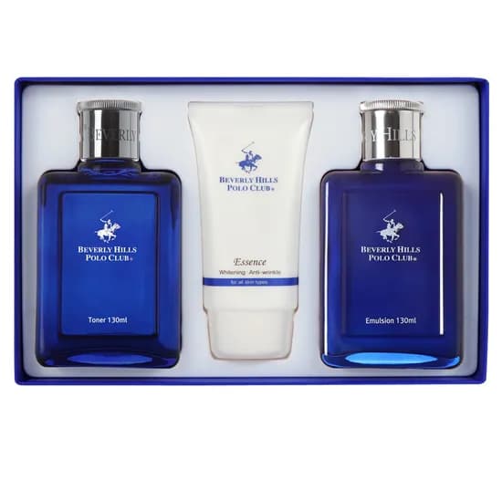 비버리힐스 폴로클럽 블루옴므 남성기초 3종, 토너 130ml 1개 + 에멀젼 130ml 1개 + 에센스 60ml 1개, 1세트
