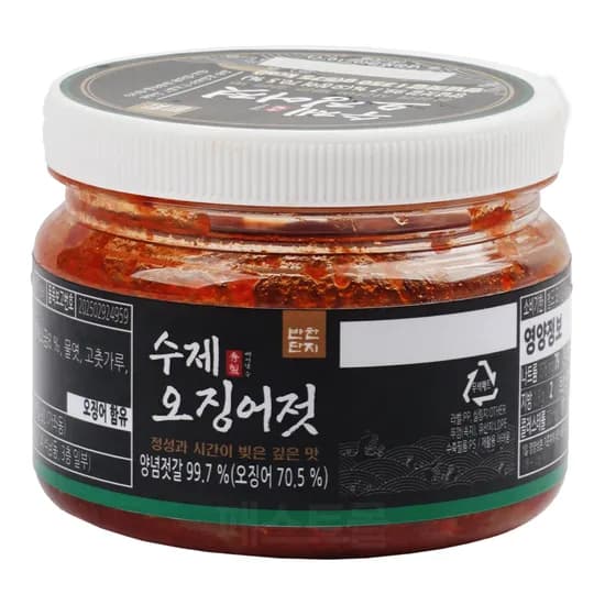 반찬단지 수제 오징어젓 350g 1개