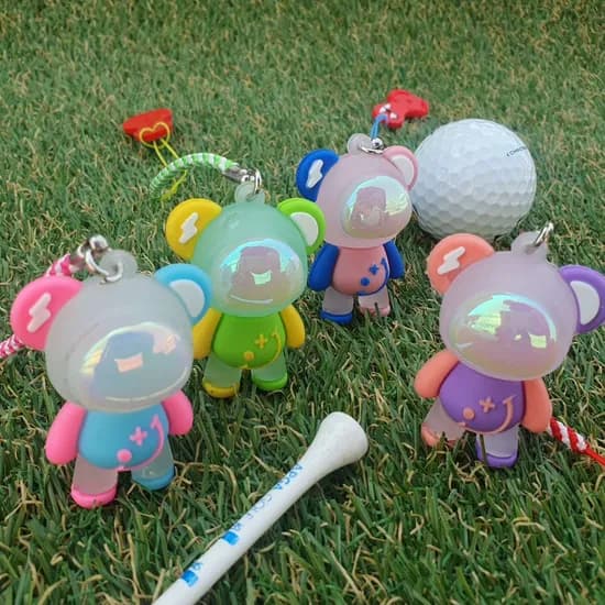번개곰 LED 발광 골프 티꽂이 4색상 4개 1세트
