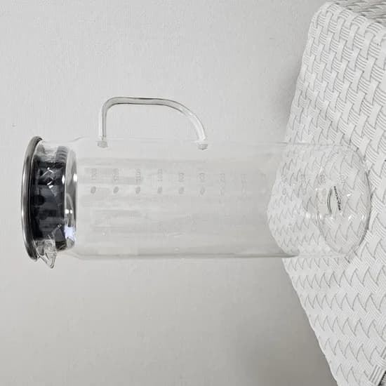 도모 스텐뚜껑 내열유리 물병, 투명, 1300ml, 1개