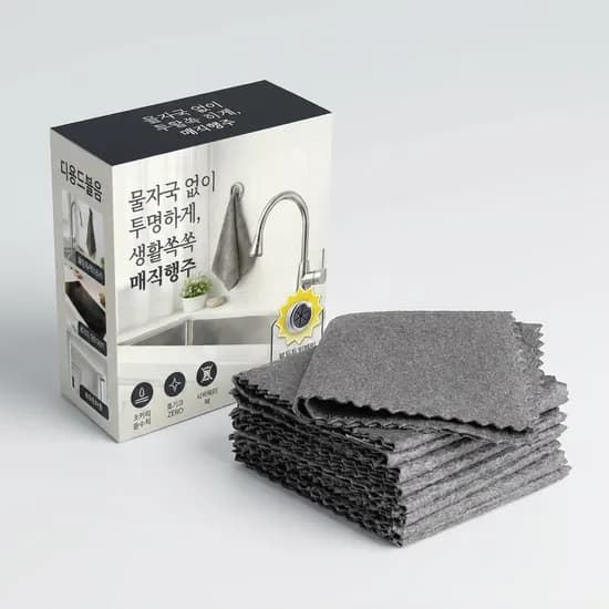 생활쏙쏙 물자국이 남지 않는 다용도 매직행주 2세대 30cm x 30cm 10개입
