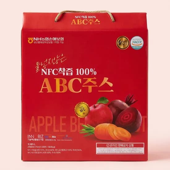 NFC 착즙 100% ABC주스 선물세트 70ml 30포 1개