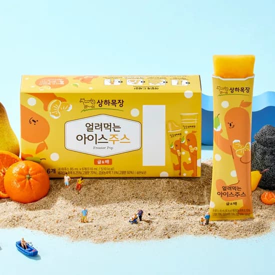 상하목장 얼려먹는 아이스주스 귤배, 85ml, 24개입