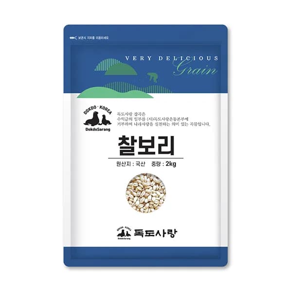 독도사랑 국내산 찰보리 2kg 1개 6,700원