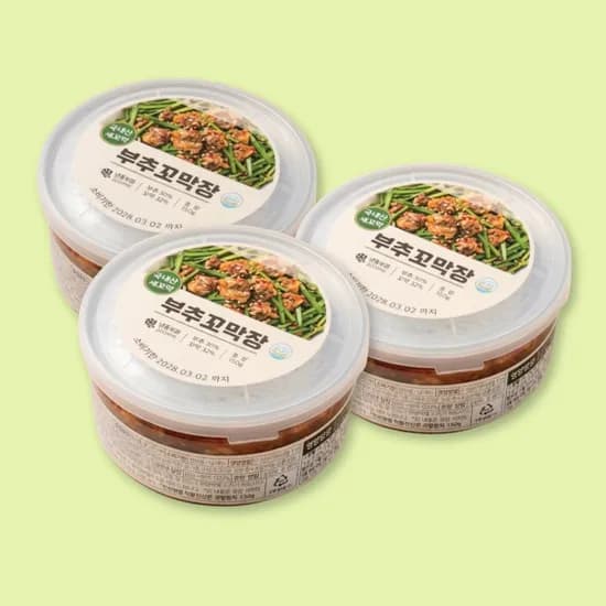 초록햇살 부추 꼬막장 150g 3개