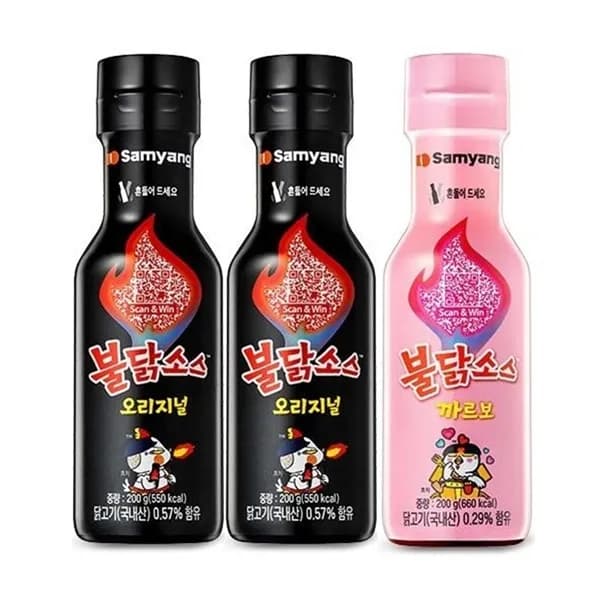 삼양식품 불닭소스 오리지널 200g 2개 + 까르보불닭소스 200g 1개 1세트