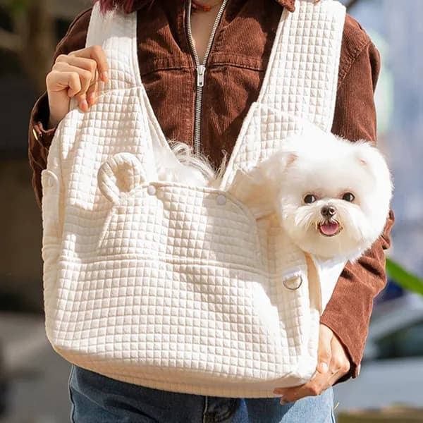 강아지 고양이 포대기 앞가방 슬링백 아이보리 Free 1개