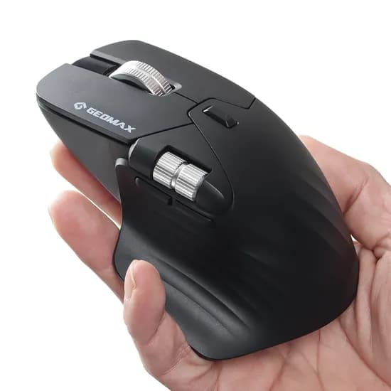 GEOMAX 블루투스 + 2.4GHz 인체공학 무선 마우스 GM-MX1100, 블랙