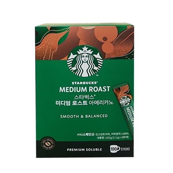 스타벅스 미디엄 로스트 아메리카노 110g 100개 1박스