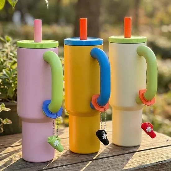 블라썸하우스 오브제 스테인레스 대용량 텀블러, 시트러스그린, 1.2L, 키링포함, 1개
