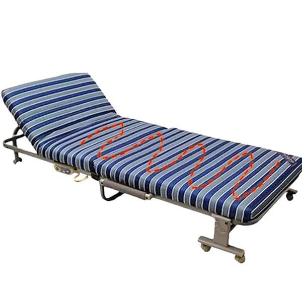 라꾸라꾸 6탄 온열내장 싱글 접이식 침대, CBK-006S, 블루, 124x197x32cm, 1개