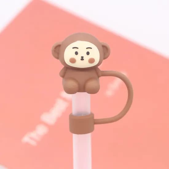 실리콘 빨대뚜껑 몽키 1개 3,900원