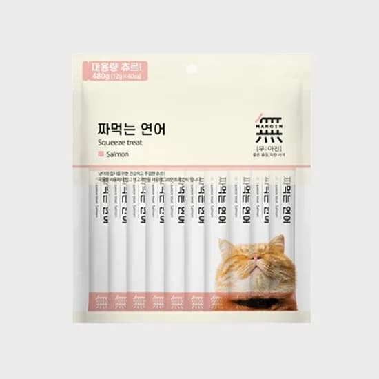 무마진 짜먹는 고양이츄르, 연어, 480g, 40p, 1개