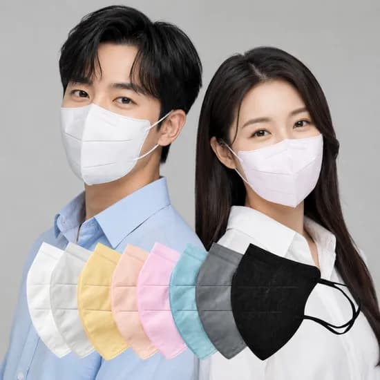 유앤미 국산 KF94 새부리형마스크, 대형, 연한분홍색, 25개입, 4개